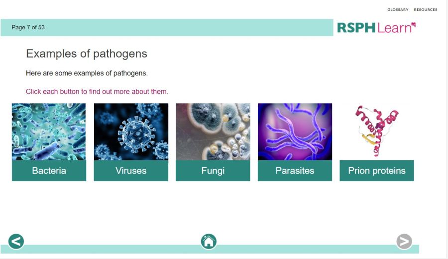 A professionally designed training course slide for RSPH Learn
