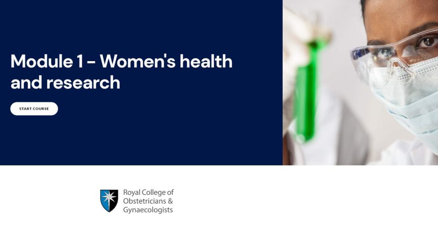 Module one of a designed elearning course for women's health