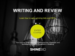Slide of a Writing and Review training course by Shine Bid